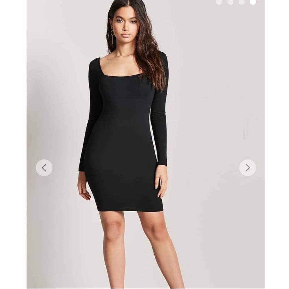 Forever 21 Long Sleeve Square Neck Dress - Picture 2 of 7